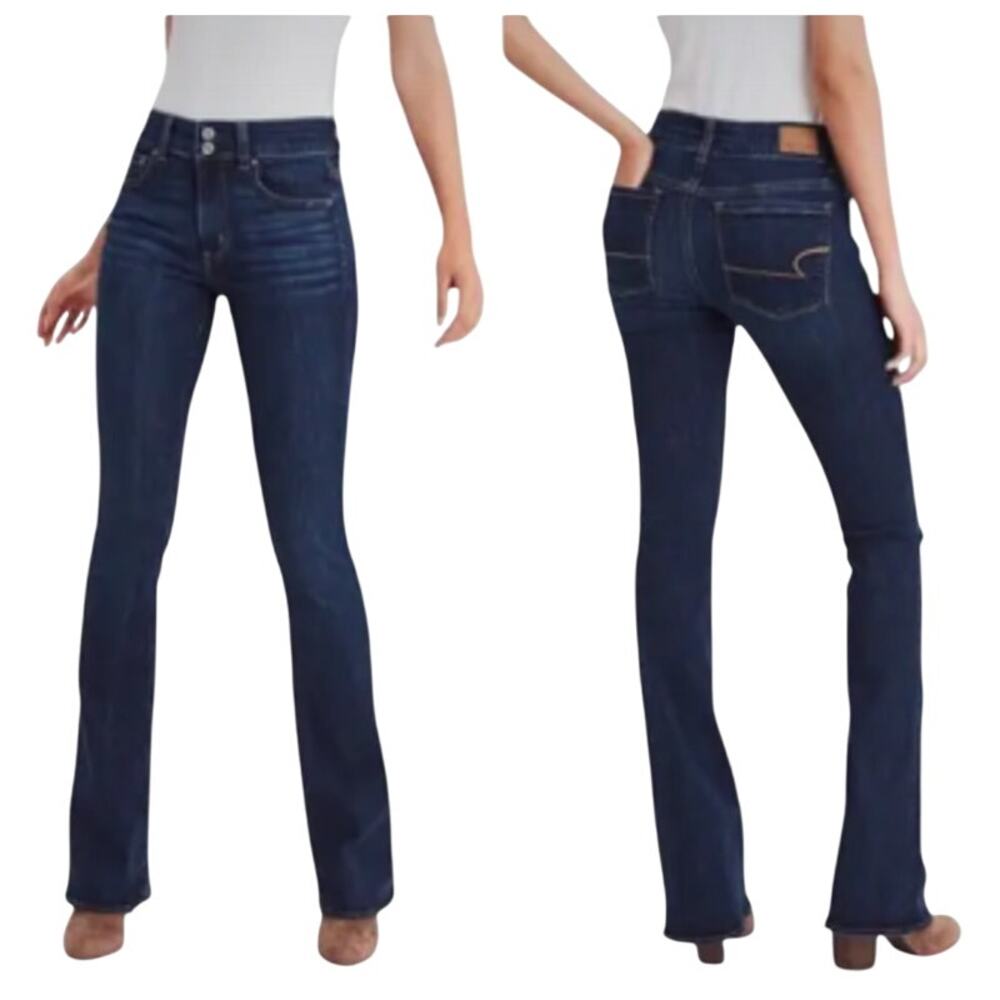 American Eagle Artist Dark Wash Stretch Bootcut Jeans (8L)
